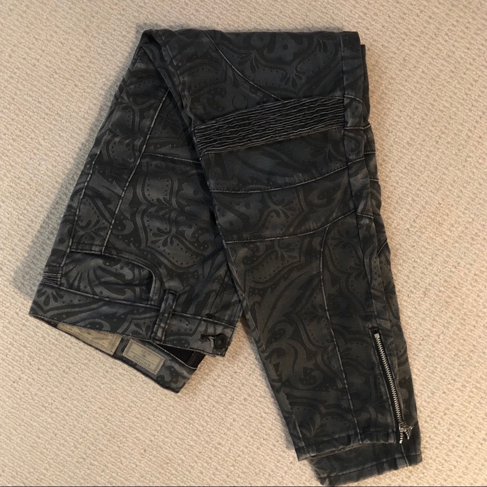 All Saints Brodie Printed Skinny Cropped Jean